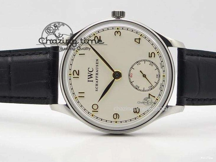 MIROTIME 0322 Sustainable Portuguese IW545408 White Dial ZF 1:1 Best Edition On Dark Blue Leather Strap 7335